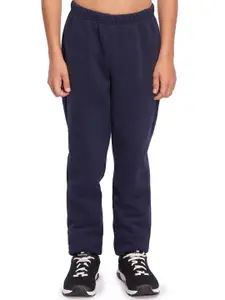 Domyos By Decathlon Boys Navy Blue Regular Fit Solid Regular Trousers