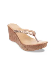 Mochi Women Gold-Toned Embellished Heels