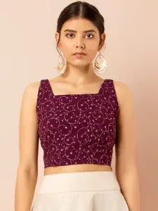 Rang by Indya Women Purple Self Design Top