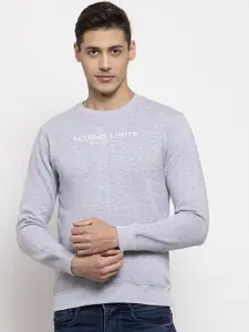 Rodamo Men Grey Solid Sweatshirt