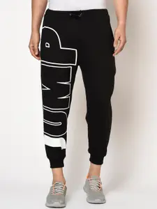 Rigo Men Black & White Printed Regular Fit Joggers