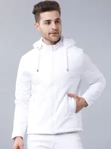 LOCOMOTIVE Men White Solid Puffer Jacket