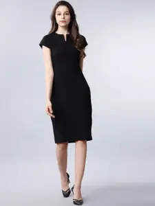 CHIC BY TOKYO TALKIES Women Black Solid Sheath Dress