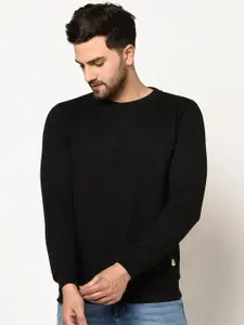 Rigo Men Black Solid Sweatshirt