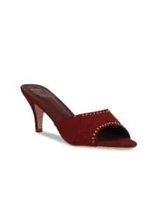Bata Women Red Embellished Slim Heels