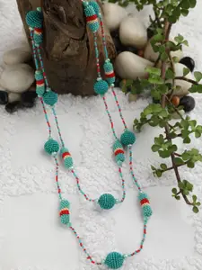 STREET 9 Blue Beaded Necklace