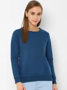 Allen Solly Woman Women Blue Solid Sweatshirt