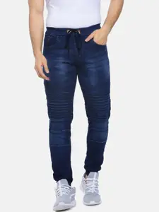 Campus Sutra Men Blue Jogger Mid-Rise Clean Look Jeans