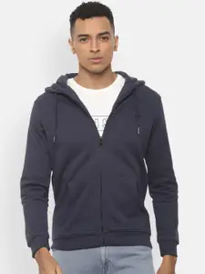 Van Heusen Sport Men Grey Solid Hooded Sweatshirt