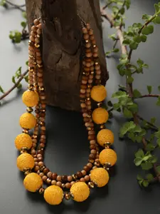STREET 9 Yellow Layered Necklace