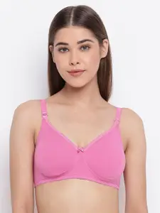 Enamor Women Pink Non Padded Non Wired Shaper T-Shirt Bra with Moulded Cups