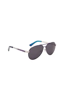 GUESS Men Grey Aviator Sunglasses GU9187 51 92C