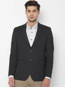 Solly Sport Men Grey Solid Slim-Fit Single-Breasted Formal Blazer