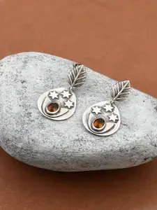 Silvermerc Designs Silver-Plated Handcrafted Leaf Shaped Studs