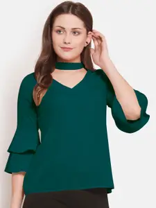 Martini Women Turquoise Green Solid Top