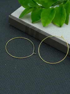 Silvermerc Designs Gold-Plated Contemporary Hoop Earrings