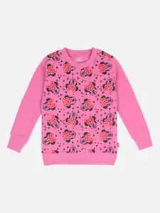 PROTEENS Girls Pink Minnie Mouse Printed Sweatshirt
