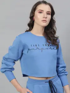 STREET 9 Women Blue Printed Sweatshirt