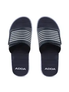 Adda Men Navy Blue Self Design Sliders