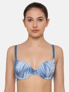 Triumph Padded Wired Tropical Palm Print Everyday T-Shirt Bra