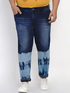 John Pride Men Plus Size Regular Fit Mid-Rise Clean Look Stretchable Jeans