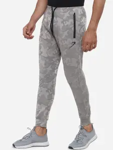 FUAARK Men Grey Camouflage Print Slim Fit Joggers