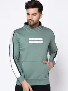 Octave Men Green Printed Sweatshirt