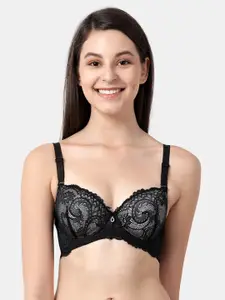 Susie Black Lace Underwired Lightly Padded Everyday Bra CD015