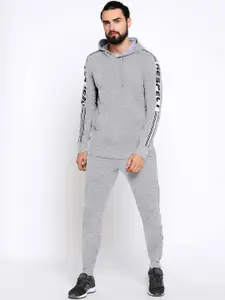 Maniac Men Grey Typography Tracksuit