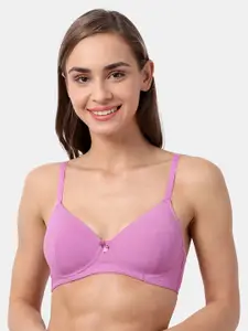 Susie Women Purple Solid Lightly Padded Wireless Everyday Bra SQ1013-Orchid