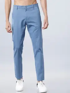 HIGHLANDER Men Blue Slim Fit Solid Chinos