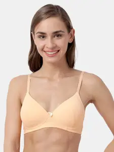 Susie Orange Solid Non-Wired Lightly Padded Everyday Bra SQ1020