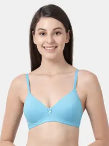 Susie Blue Solid Non-Wired Lightly Padded Everyday Bra SQ1095-SkyBlue