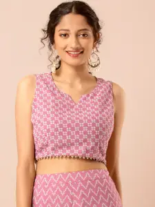 Rang by Indya Women Pink Printed Top