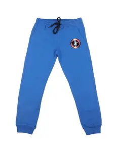 Marvel by Wear Your Mind Boys Blue Solid Straight-Fit Joggers