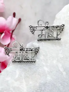 Moedbuille Silver-Plated Handcrafted Temple Design Studs