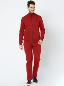 Sweet Dreams Men Red Solid Track Suit