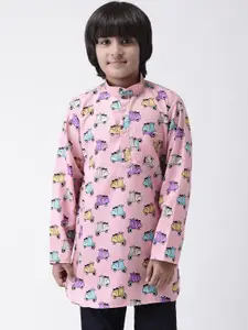 Hangup Boys Multicoloured Printed Straight Kurta