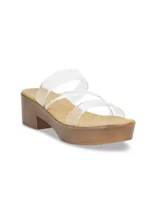 Inc 5 Women White Solid Sandals