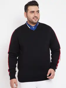 bigbanana Men Black Solid Pullover Sweater