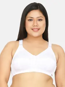Curvy Love Plus Size White Solid Non Padded Everyday Bra CL-12 WHITE-C20