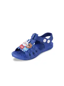Yellow Bee Boys Blue Bunny and Bear Comfort Sandals