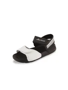 Yellow Bee Boys Black & White Comfort Sandals