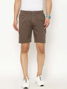 SAPPER Men Brown Solid Regular Fit Sports Shorts
