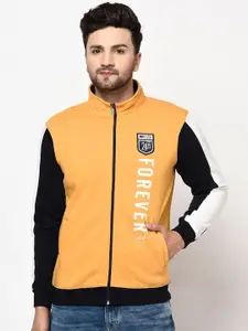 Octave Men Yellow Printed Sweatshirt