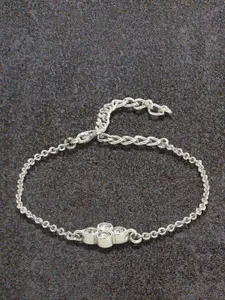Estele Silver Rhodium-Plated CZ Bracelet