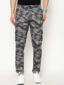 SAPPER Men Blue Regular Fit Camouflage Printed Regular Trousers