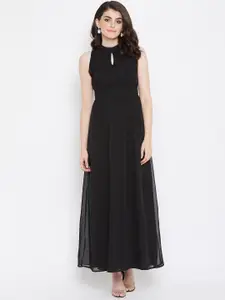 La Zoire Women Black Solid Maxi Dress