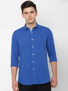 Allen Solly Men Blue Slim Fit Solid Casual Shirt