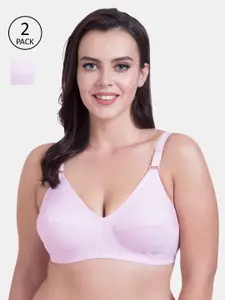 Rajnie Pink Solid Non-Wired Non Padded Everyday Bra RJ-657-PK30B